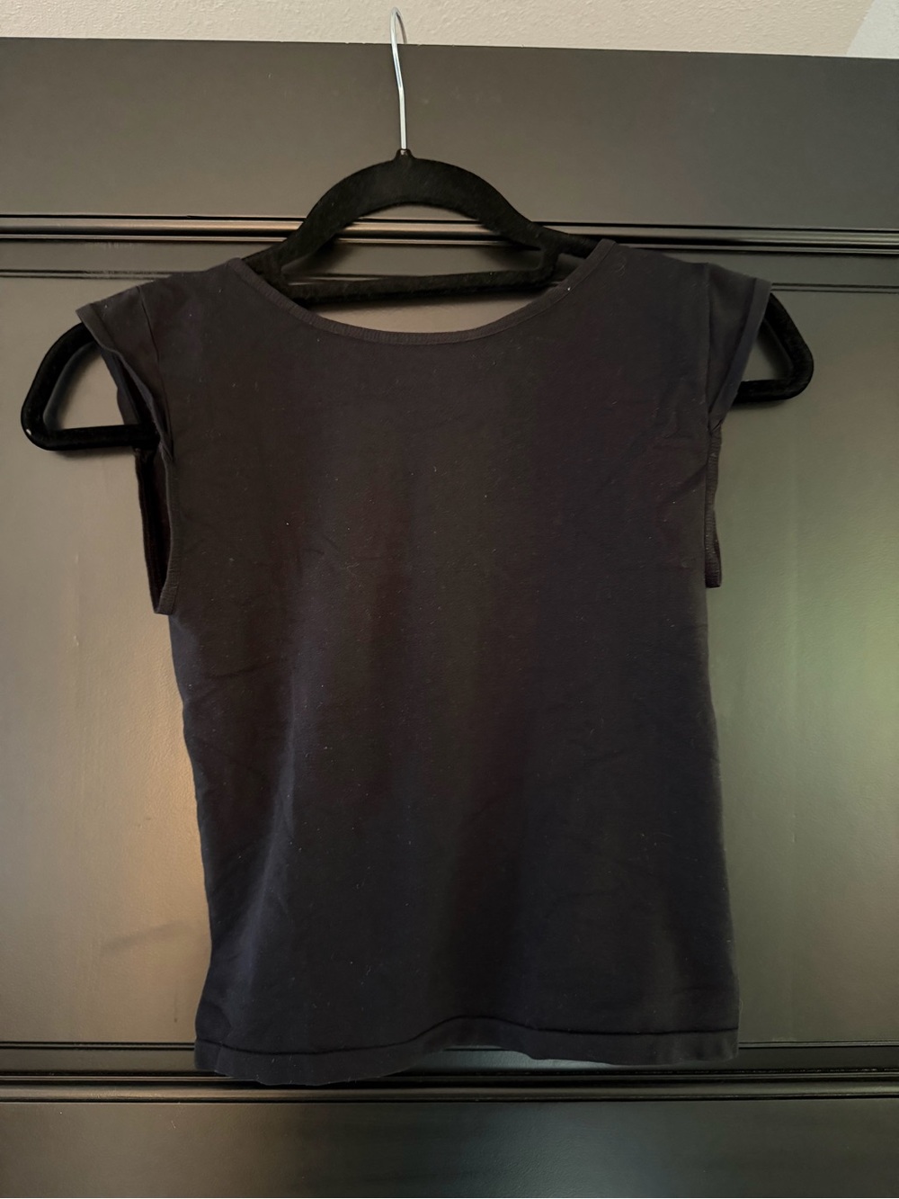 Women's Black Cap Sleeve Tee